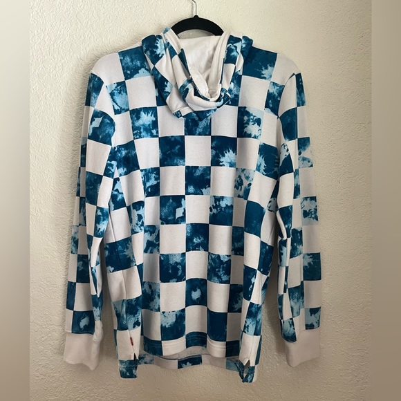 White and Blue Checkered Sweatshirt - Picture 2 of 9